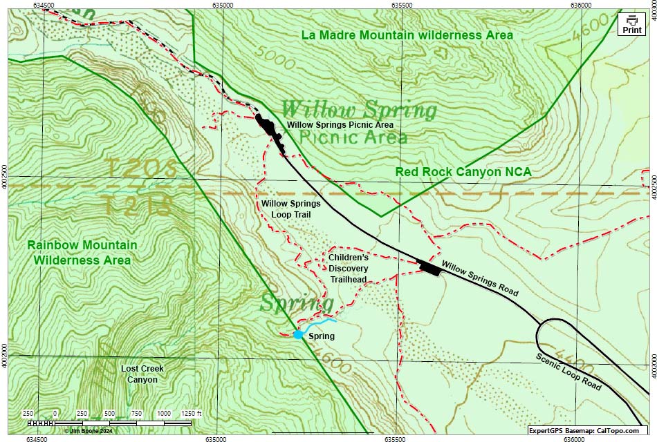 Willow Springs Area Map