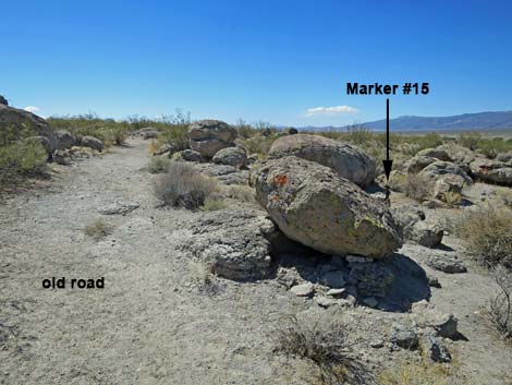 On old road arriving at Marker #13