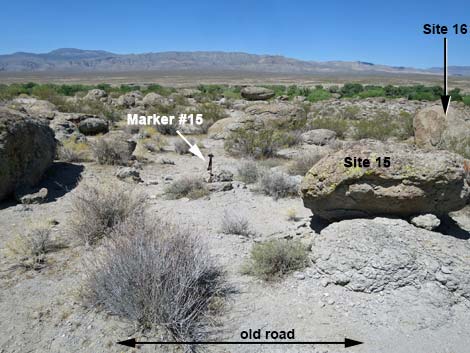 On old road arriving at Marker #13