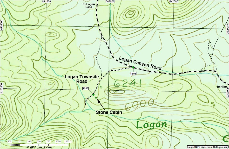 Logan Townsite Road Map