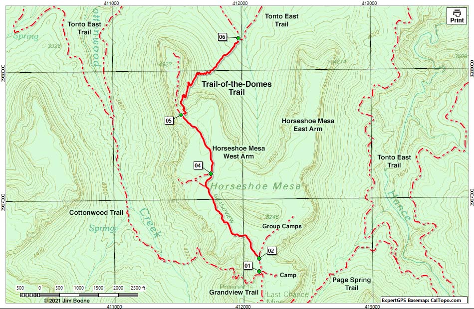 Trail-of-the-Caves Trail Map