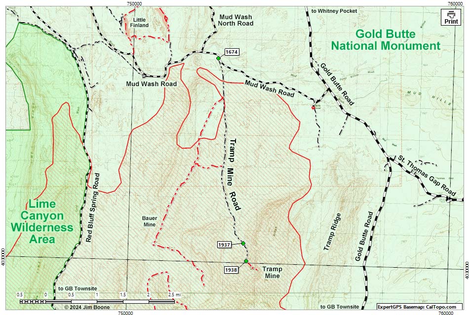 Tramp Mine Road Map