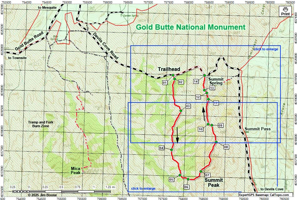 Summit Peak Loop Map
