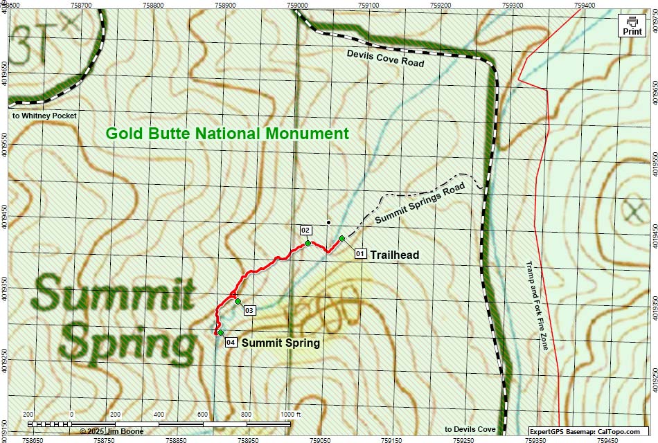 Summit Spring Route Map