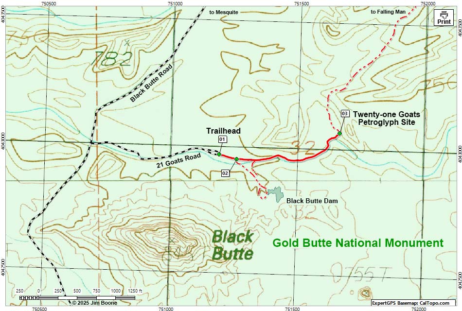 Twentyone Goats Map