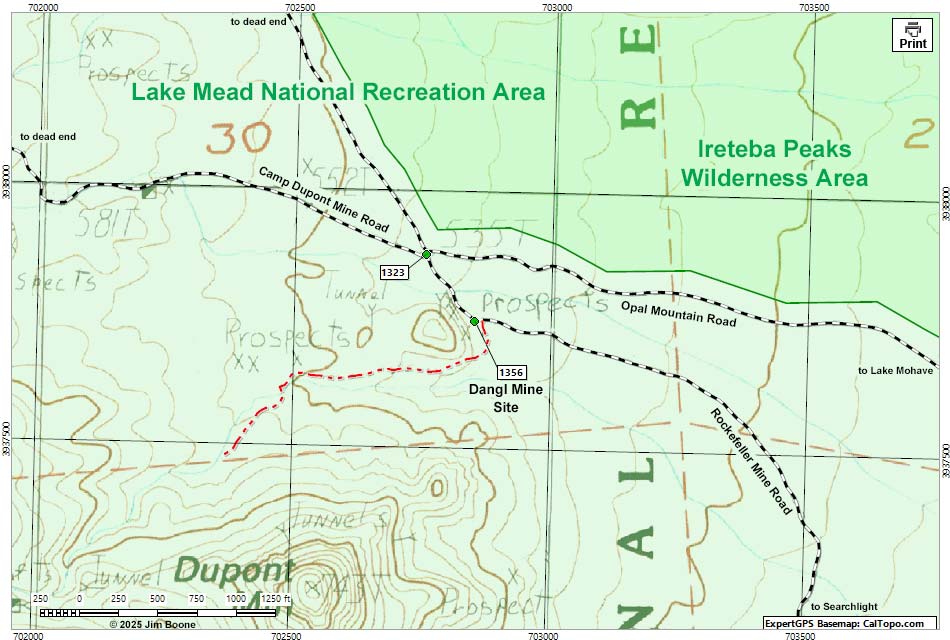 Ireteba Wash Map