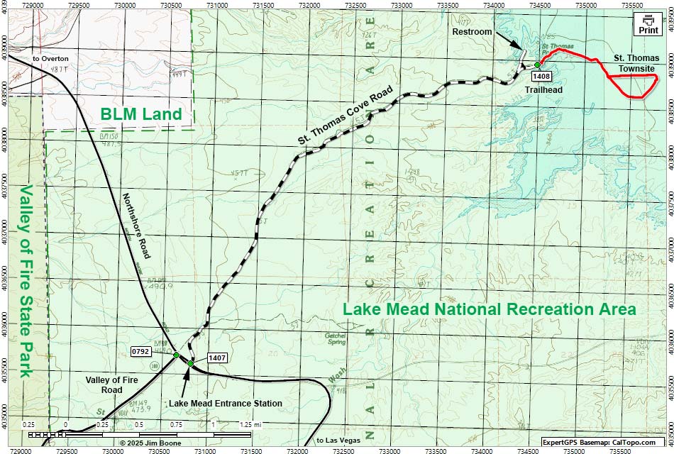 St. Thomas Cove Road Map