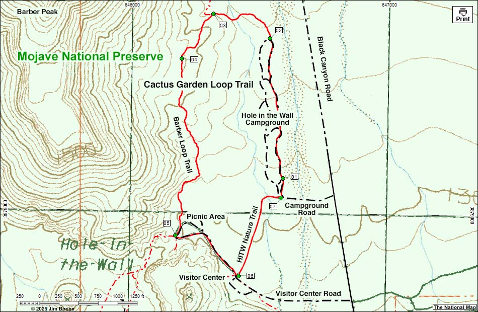 Cactus Garden Loop Trail Map