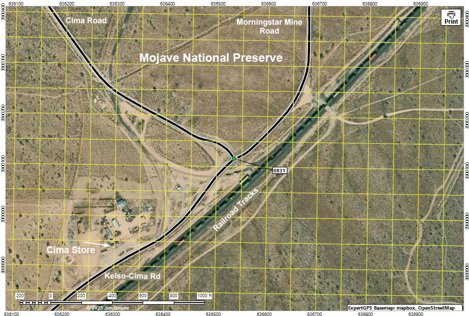 Kelso Depot Visitor Center Map