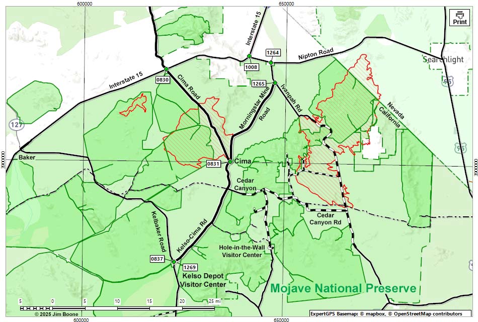 Kelso Depot Visitor Center Map