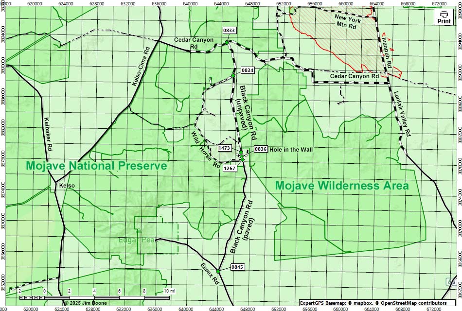 Black Canyon Road Map