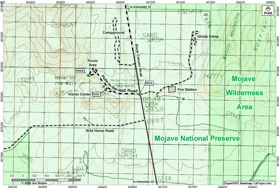 Hole-in-the-Wall Road Map