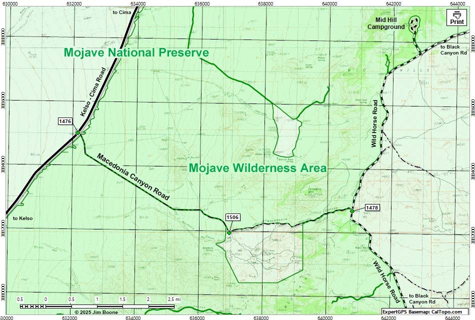 Macedonia Canyon Road Map