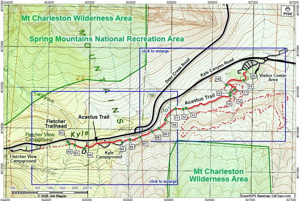 Bristlecone Trail Map