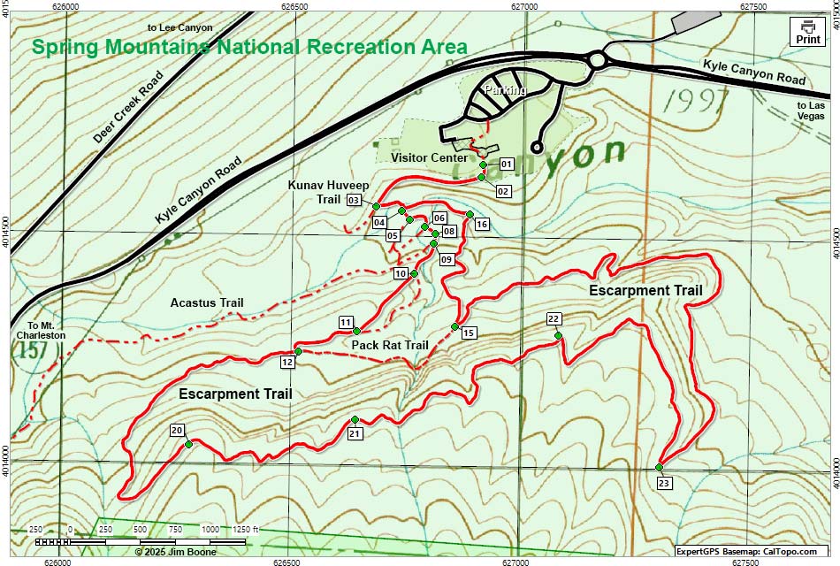 Escarpment Trail Map