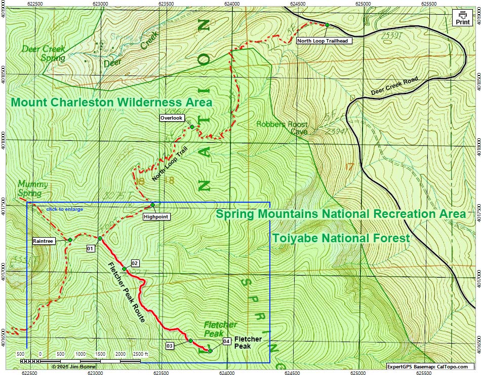 Raintree Hiking Map