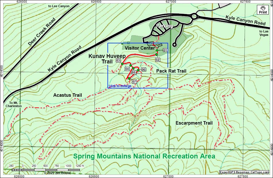 Kunav Huveep Trail Map