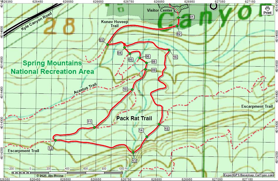 Pack Rat Trail Map