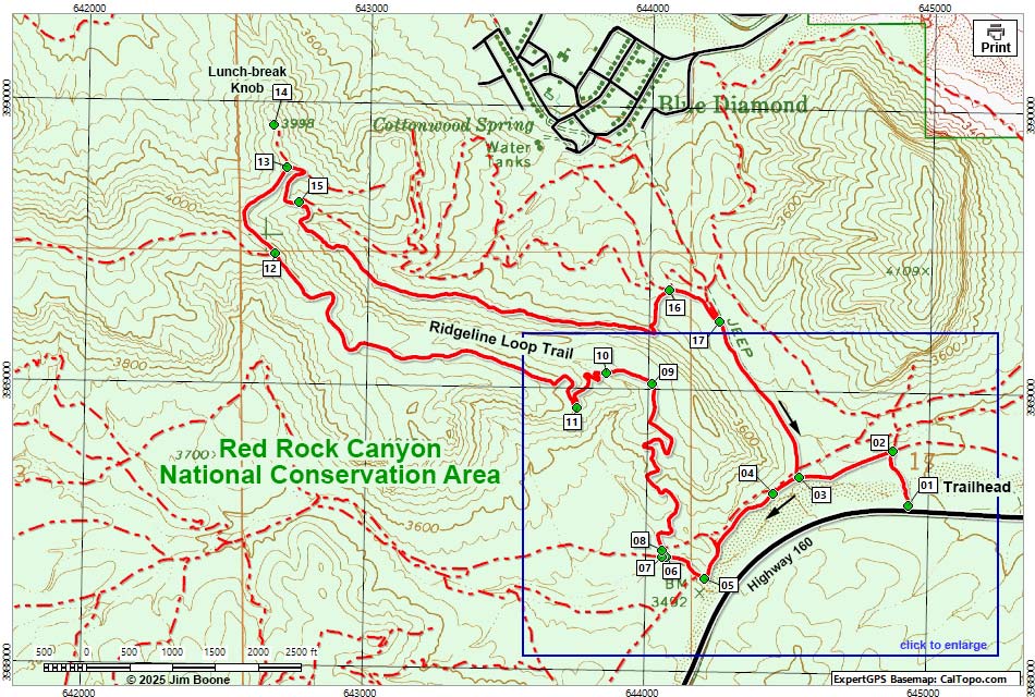 Ridgeline Loop Trail Map