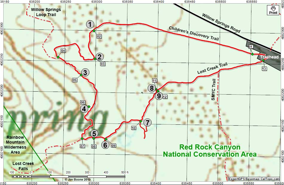 Children's Discovery Trail Topographic Map