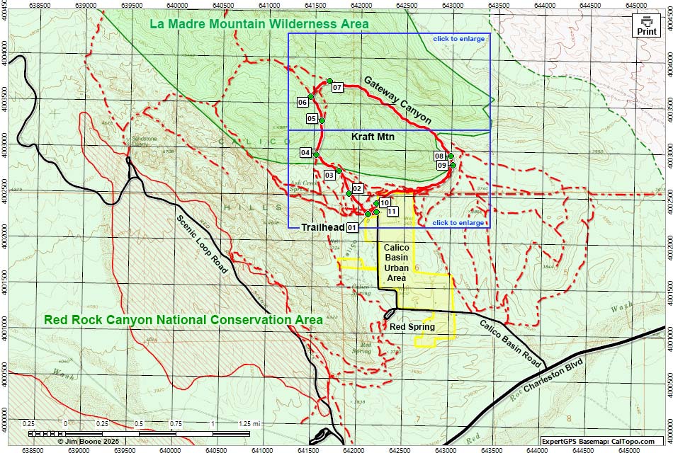 Gateway Canyon Loop Map