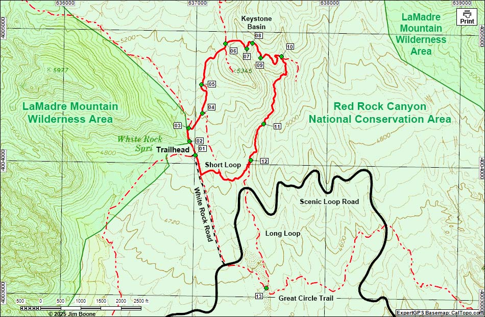 Keystone Thrust Loop Map
