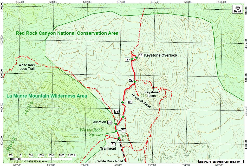 Keystone Overlook Route Map