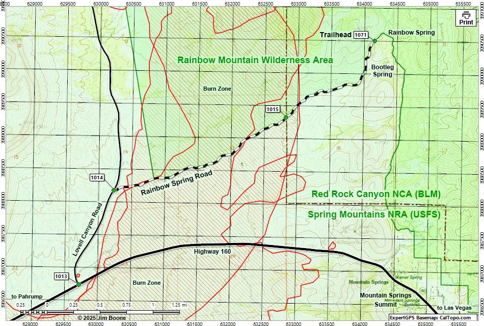 Rainbow Spring Road Map