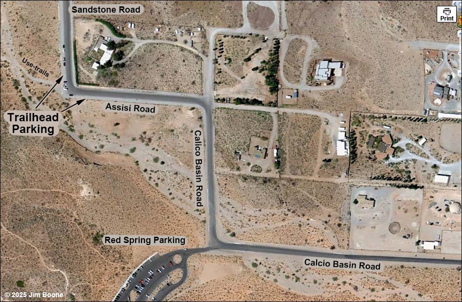 Assisi Road Trailhead Map