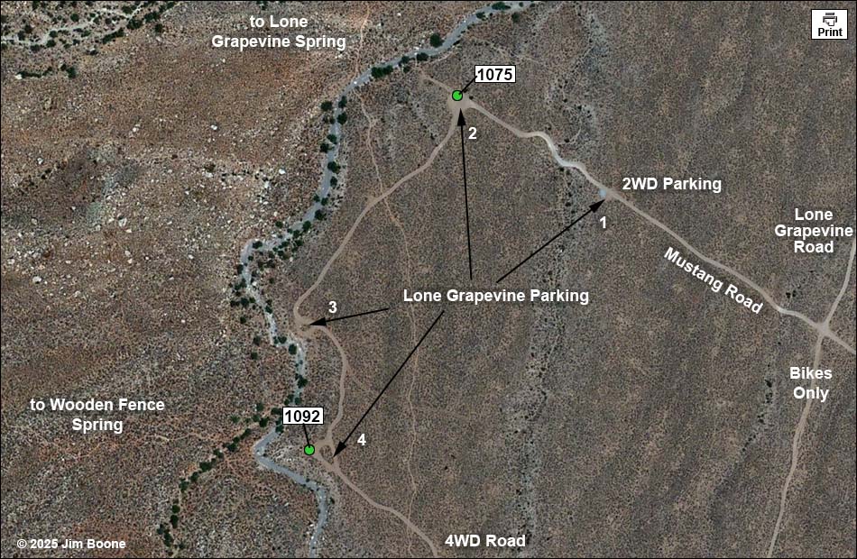 Cottonwood Trailhead Map