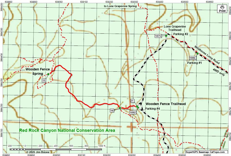 Wooden Fence Spring Trail Map