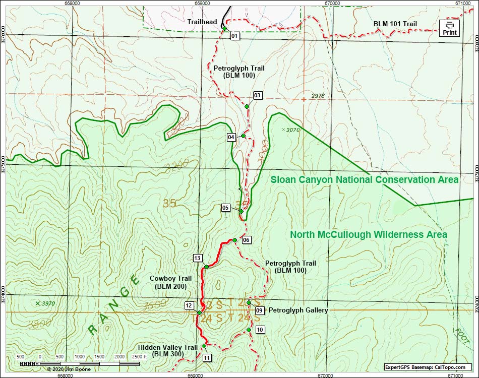 Cowboy Trail (BLM 200) Map