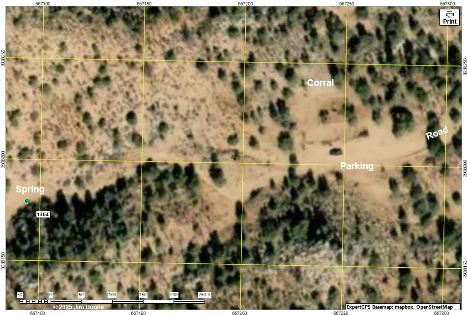 Pine Spring Corral Map