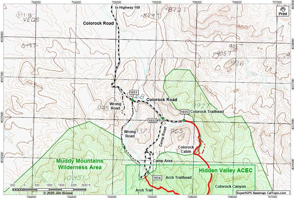 Colorock Road, Colorock Quarry Area Map
