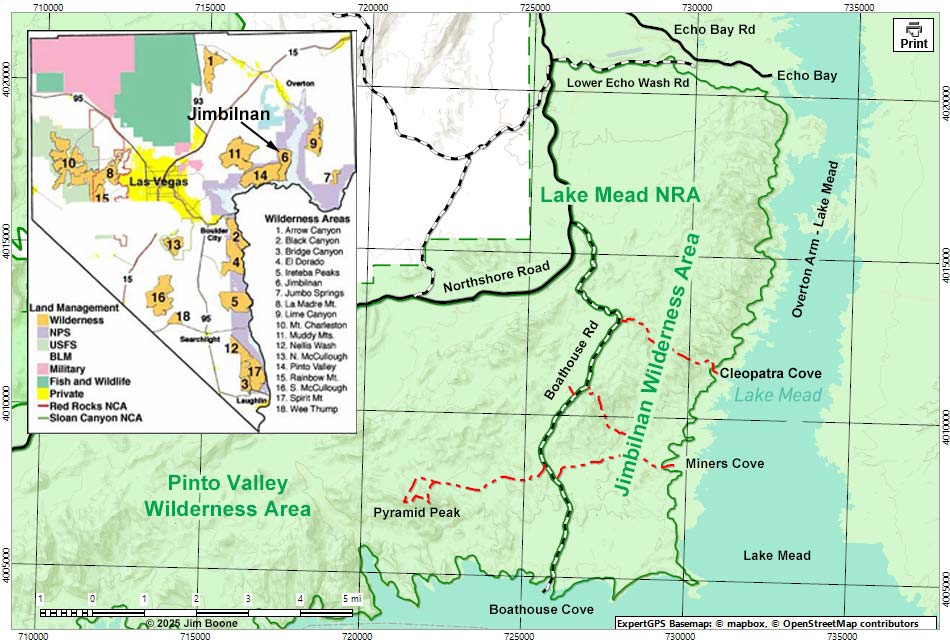 Jimbilnan Wilderness Area Map